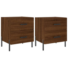 Nachtkastjes 2 St 40X35X47,5 Cm Bewerkt Hout Bruin Eikenkleur