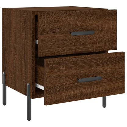 Nachtkastjes 2 St 40X35X47,5 Cm Bewerkt Hout Bruin Eikenkleur