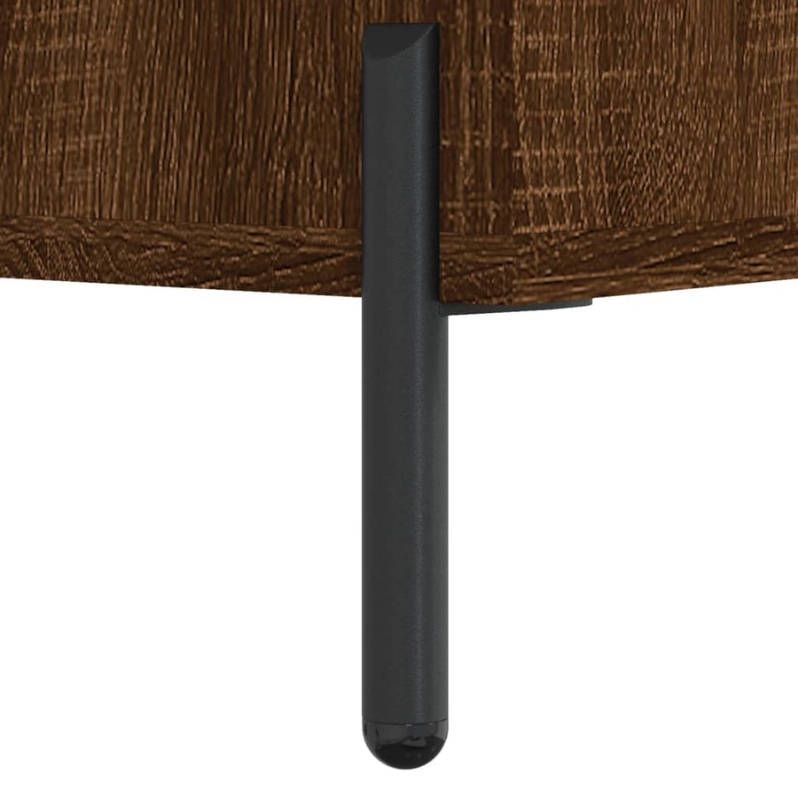 Nachtkastjes 2 St 40X35X47,5 Cm Bewerkt Hout Bruin Eikenkleur