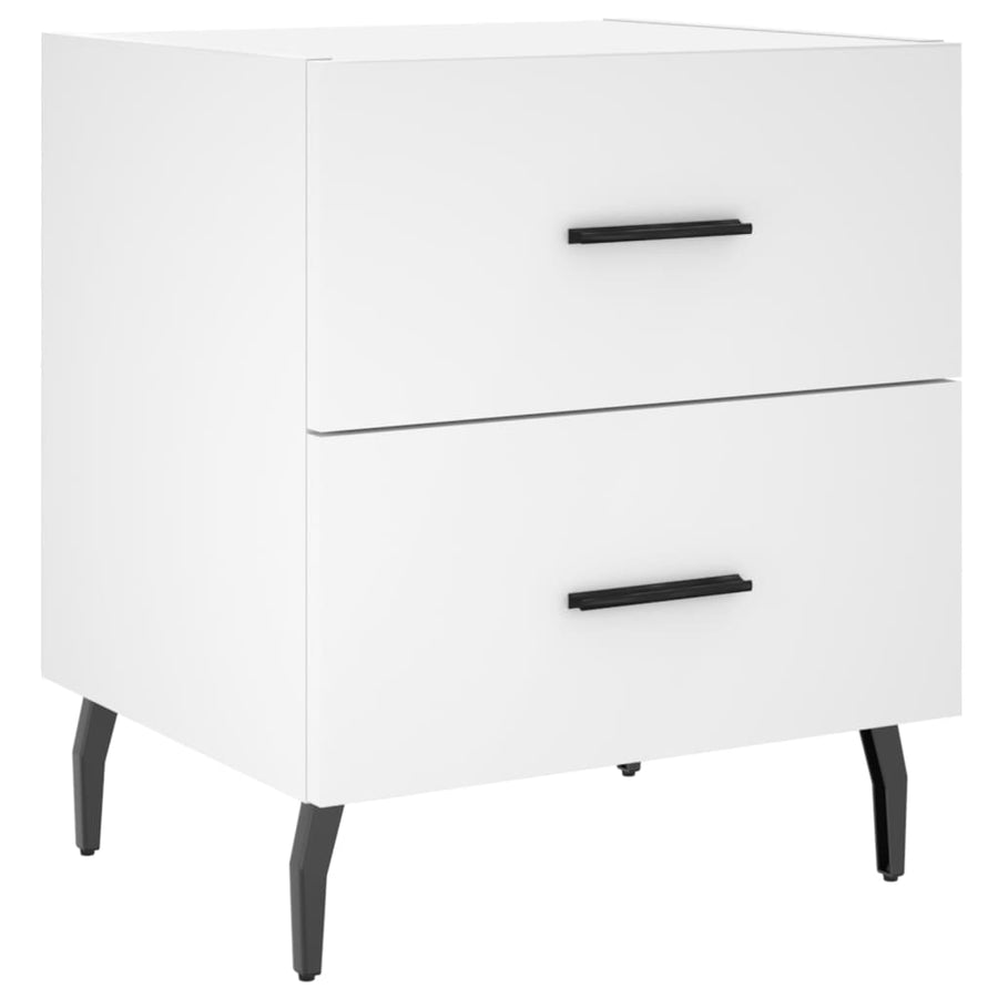 Nachtkastjes 2 St 40X35X47,5 Cm Bewerkt Hout Wit