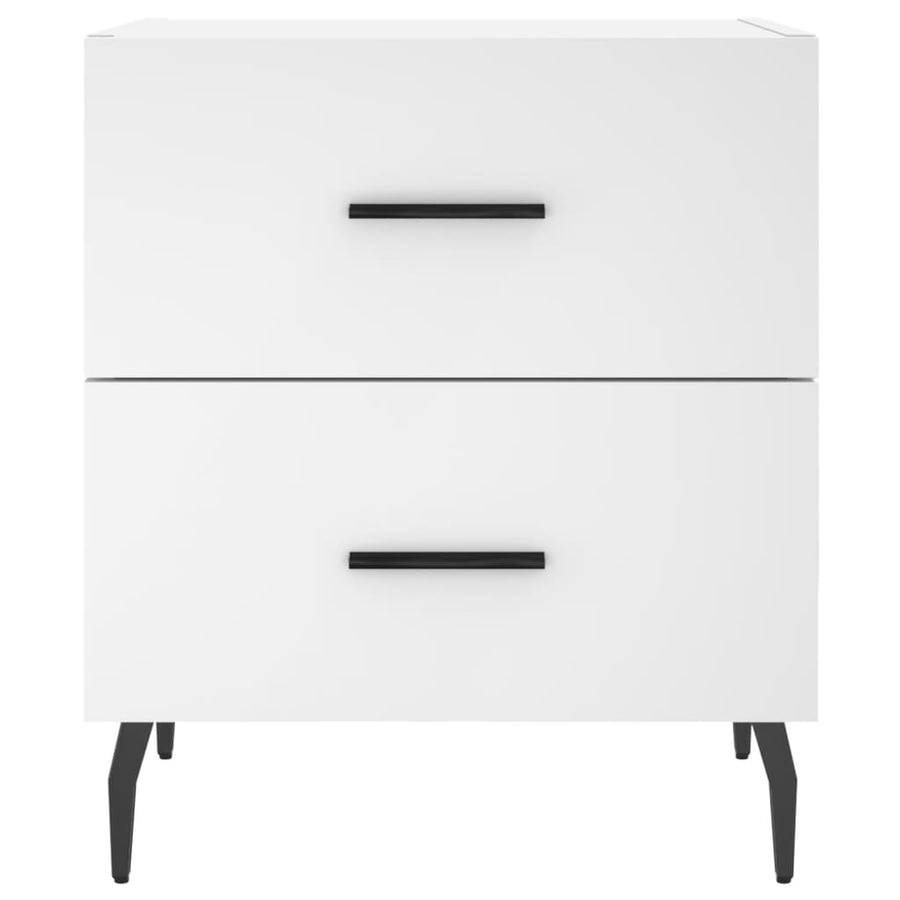 Nachtkastjes 2 St 40X35X47,5 Cm Bewerkt Hout Wit