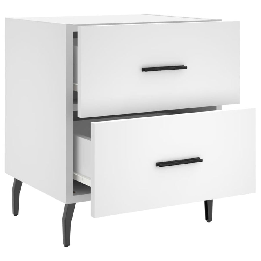 Nachtkastjes 2 St 40X35X47,5 Cm Bewerkt Hout Wit