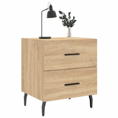 Nachtkastje 40X35X47,5 Cm Bewerkt Hout Kleurig 1 Sonoma eiken