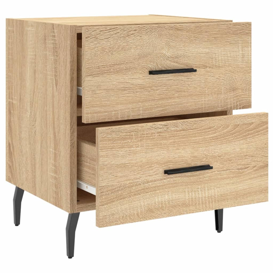 Nachtkastje 40X35X47,5 Cm Bewerkt Hout Kleurig 1 Sonoma eiken