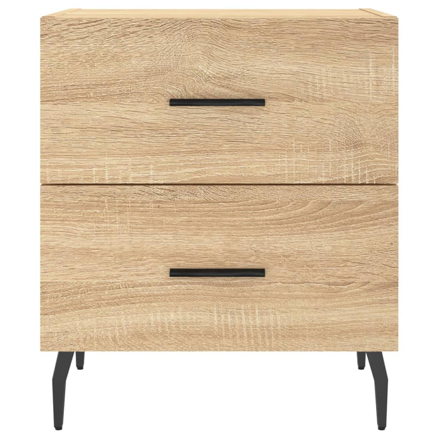 Nachtkastje 40X35X47,5 Cm Bewerkt Hout Kleurig 1 Sonoma eiken
