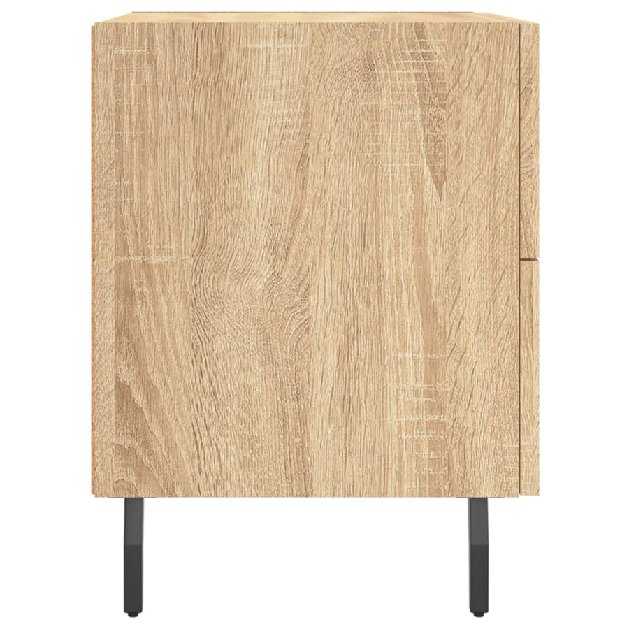 Nachtkastje 40X35X47,5 Cm Bewerkt Hout Kleurig 1 Sonoma eiken
