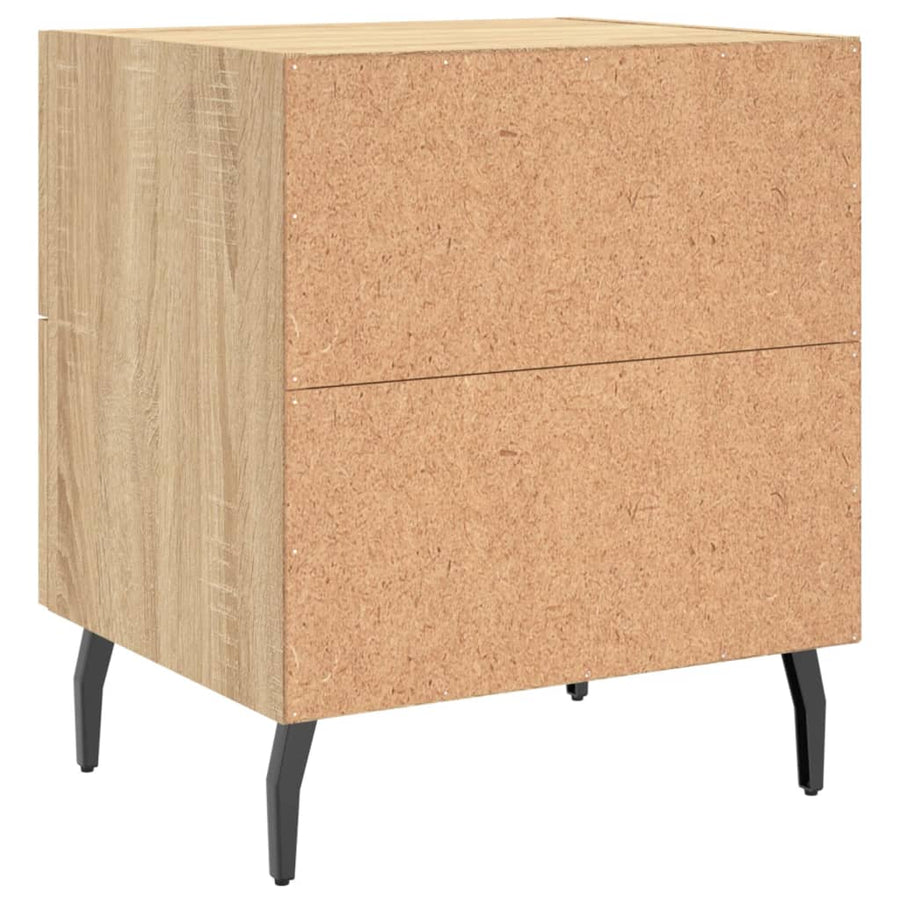 Nachtkastje 40X35X47,5 Cm Bewerkt Hout Kleurig 1 Sonoma eiken