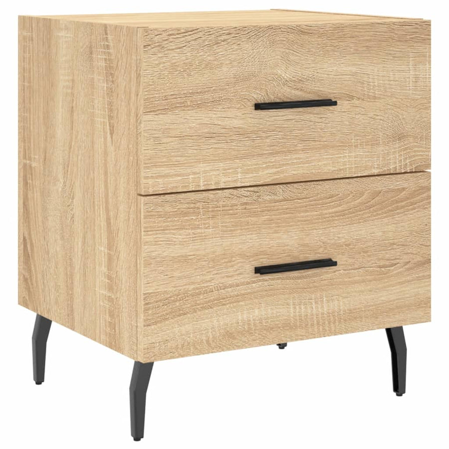 Nachtkastjes 2 St 40X35X47,5 Cm Bewerkt Hout Sonoma Eikenkleur