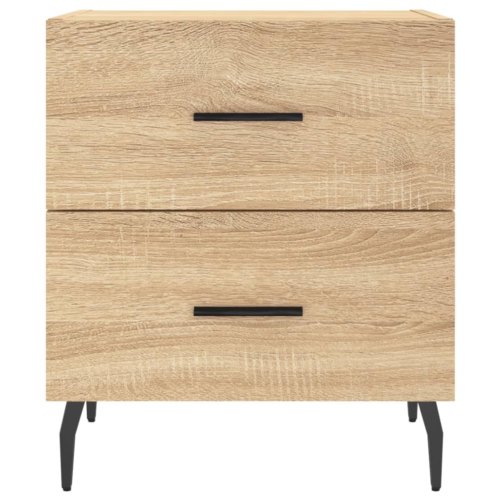 Nachtkastjes 2 St 40X35X47,5 Cm Bewerkt Hout Sonoma Eikenkleur