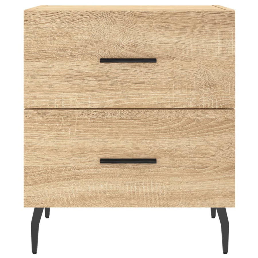 Nachtkastjes 2 St 40X35X47,5 Cm Bewerkt Hout Sonoma Eikenkleur