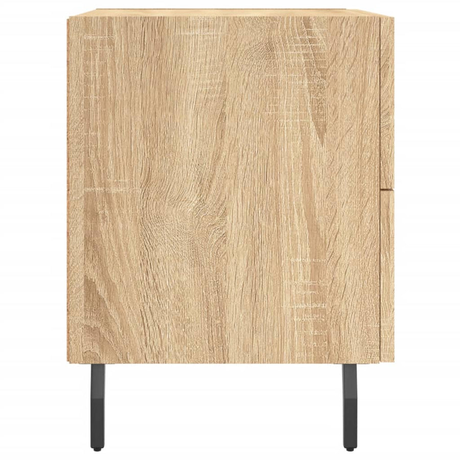 Nachtkastjes 2 St 40X35X47,5 Cm Bewerkt Hout Sonoma Eikenkleur