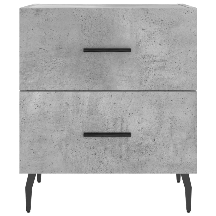 Nachtkastje 40X35X47,5 Cm Bewerkt Hout Betongrijs