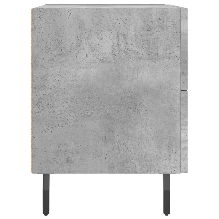 Nachtkastje 40X35X47,5 Cm Bewerkt Hout Betongrijs