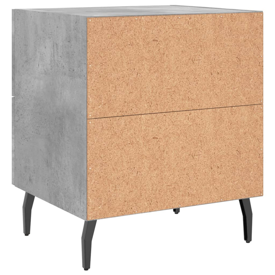 Nachtkastje 40X35X47,5 Cm Bewerkt Hout Betongrijs