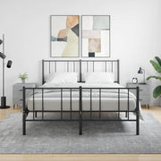 Nachtkastjes 2 st 40x35x47,5 cm bewerkt hout betongrijs