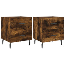 Nachtkastjes 2 St 40X35X47,5 Cm Bewerkt Hout Gerookt Eikenkleur