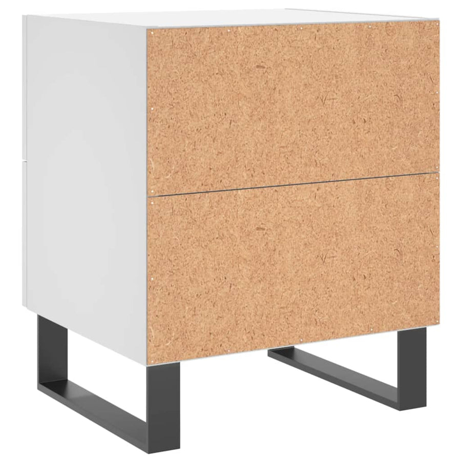 Nachtkastje 40X35X47,5 Cm Bewerkt Hout 1 Wit