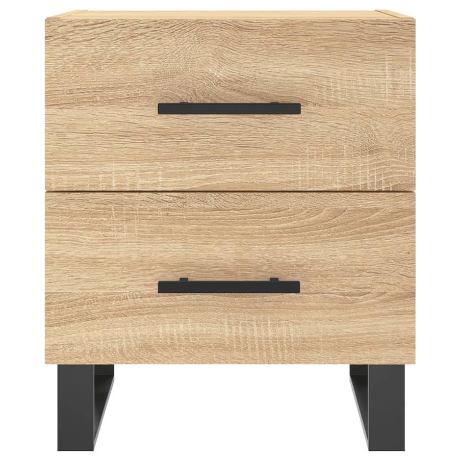 Nachtkastje 40X35X47,5 Cm Bewerkt Hout Kleurig 1 Sonoma eiken