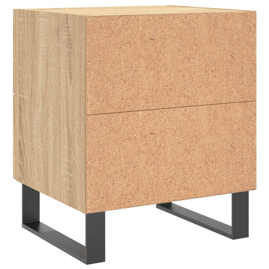 Nachtkastje 40X35X47,5 Cm Bewerkt Hout Kleurig 1 Sonoma eiken
