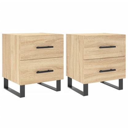 Nachtkastjes 40X35X47,5 Cm Bewerkt Hout Kleur 2 Sonoma eiken