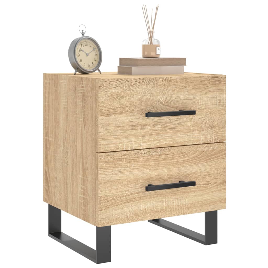 Nachtkastjes 40X35X47,5 Cm Bewerkt Hout Kleur 2 Sonoma eiken