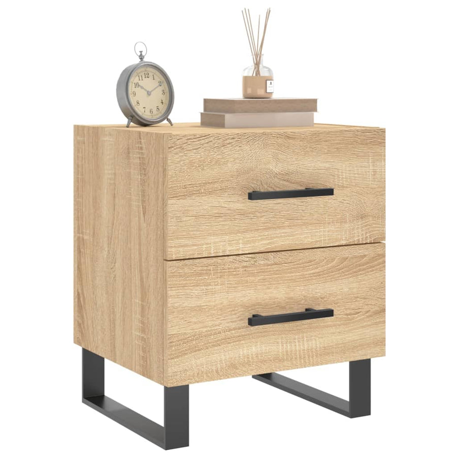 Nachtkastjes 40X35X47,5 Cm Bewerkt Hout Kleur 2 Sonoma eiken