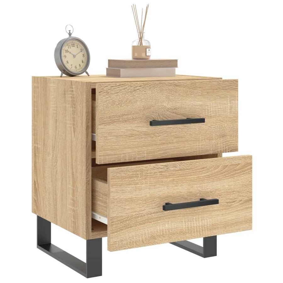 Nachtkastjes 40X35X47,5 Cm Bewerkt Hout Kleur 2 Sonoma eiken