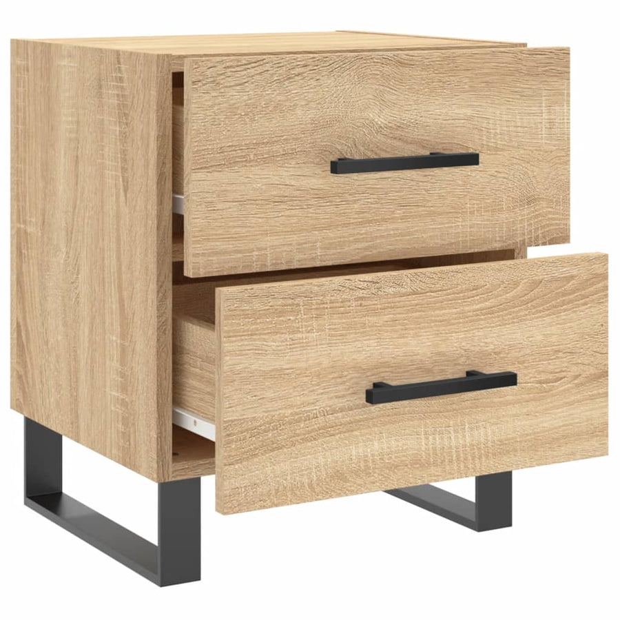 Nachtkastjes 40X35X47,5 Cm Bewerkt Hout Kleur 2 Sonoma eiken