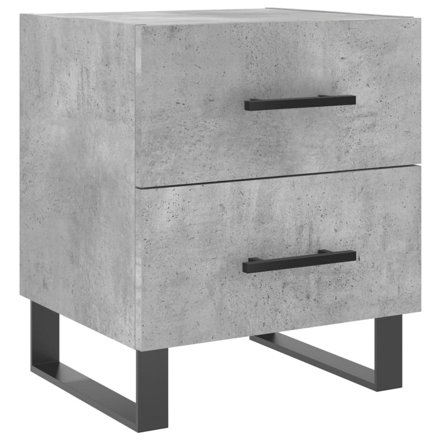 Nachtkastje 40X35X47,5 Cm Bewerkt Hout 1 Betongrijs