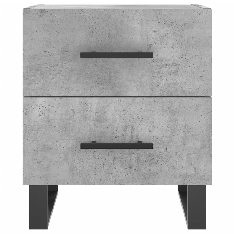 Nachtkastje 40X35X47,5 Cm Bewerkt Hout 1 Betongrijs