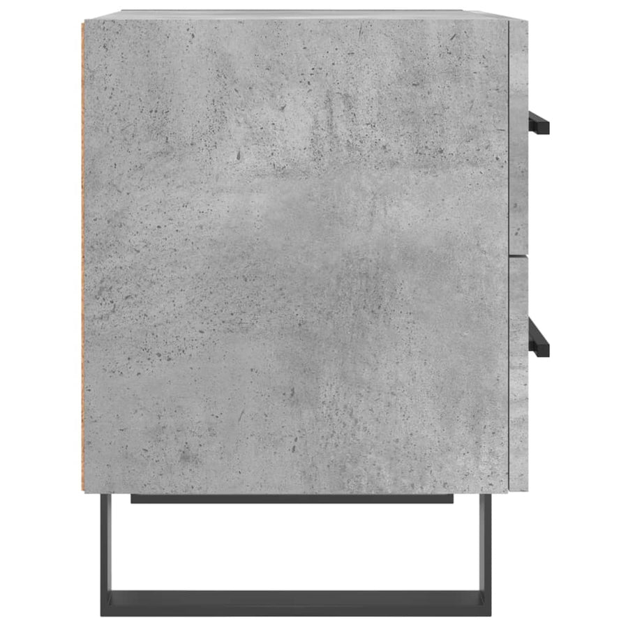 Nachtkastje 40X35X47,5 Cm Bewerkt Hout 1 Betongrijs