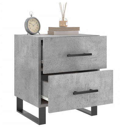 Nachtkastjes 2 St 40X35X47,5 Cm Bewerkt Hout Betongrijs