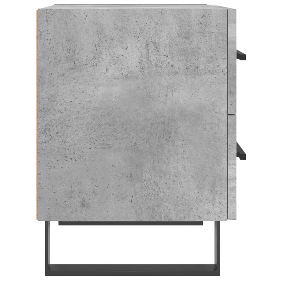 Nachtkastjes 2 St 40X35X47,5 Cm Bewerkt Hout Betongrijs