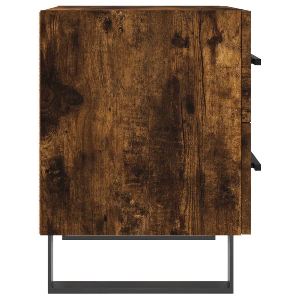 Nachtkastjes 2 St 40X35X47,5 Cm Bewerkt Hout Gerookt Eikenkleur