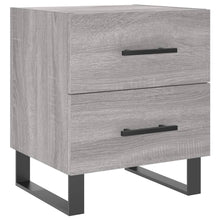 Nachtkastje 40X35X47,5 Cm Bewerkt Hout Eikenkleur 1 Grijs sonoma