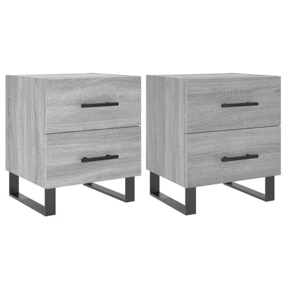 Nachtkastjes 2 St 40X35X47,5 Cm Bewerkt Hout Grijs Sonoma Eiken