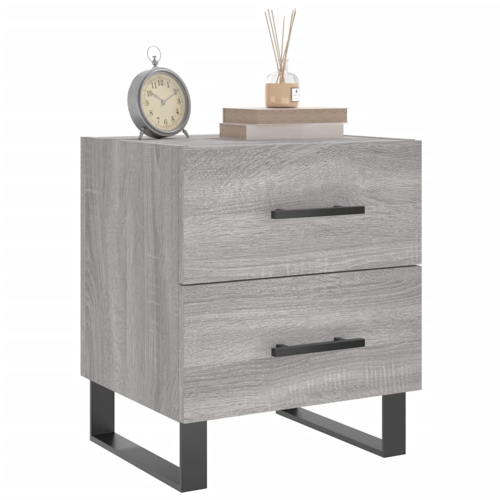 Nachtkastjes 2 St 40X35X47,5 Cm Bewerkt Hout Grijs Sonoma Eiken