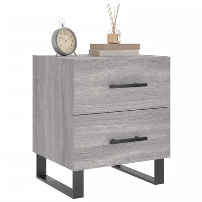 Nachtkastjes 2 St 40X35X47,5 Cm Bewerkt Hout Grijs Sonoma Eiken