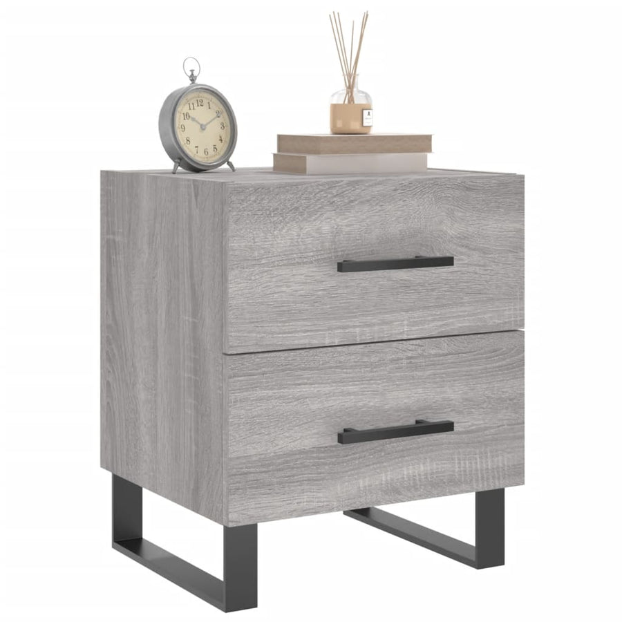 Nachtkastjes 2 St 40X35X47,5 Cm Bewerkt Hout Grijs Sonoma Eiken
