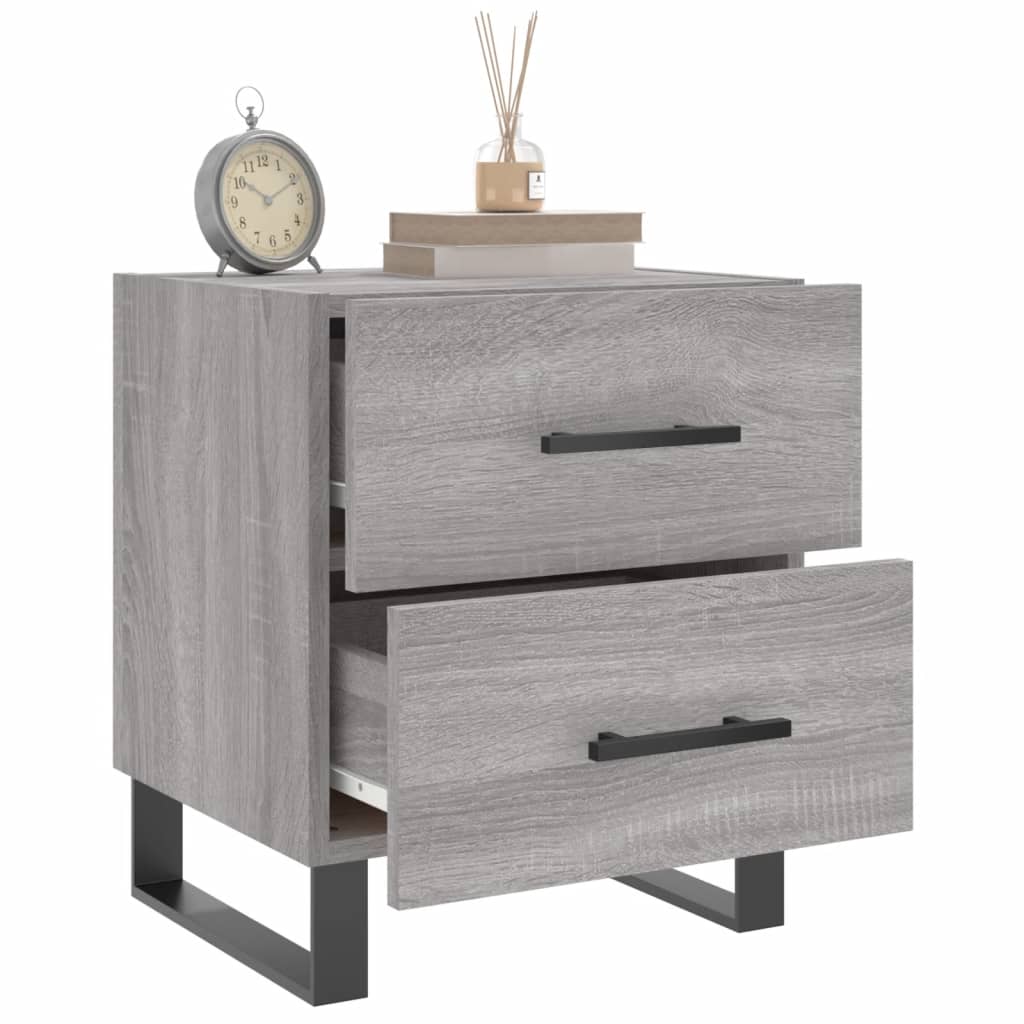 Nachtkastjes 2 St 40X35X47,5 Cm Bewerkt Hout Grijs Sonoma Eiken