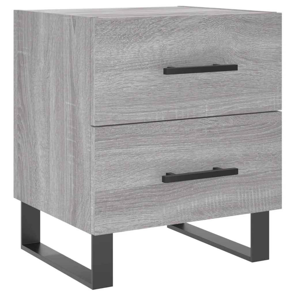 Nachtkastjes 2 St 40X35X47,5 Cm Bewerkt Hout Grijs Sonoma Eiken