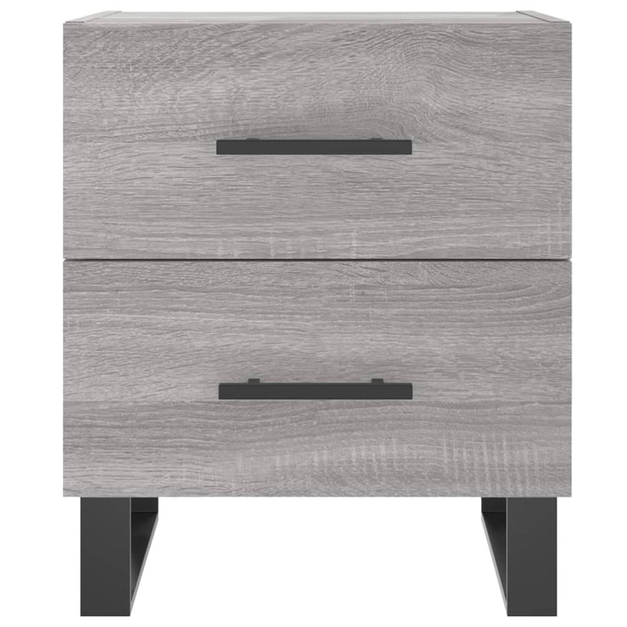 Nachtkastjes 2 St 40X35X47,5 Cm Bewerkt Hout Grijs Sonoma Eiken