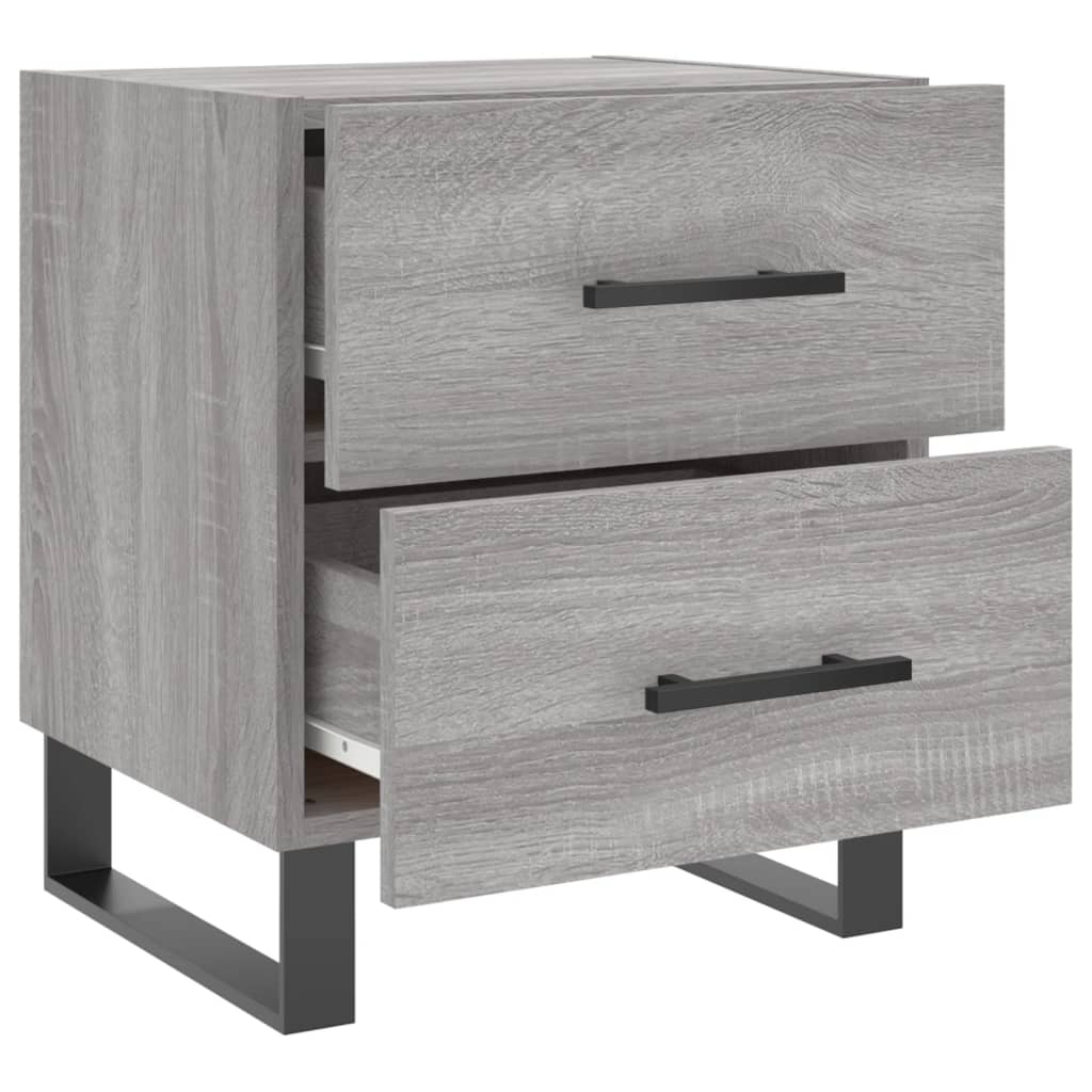 Nachtkastjes 2 St 40X35X47,5 Cm Bewerkt Hout Grijs Sonoma Eiken