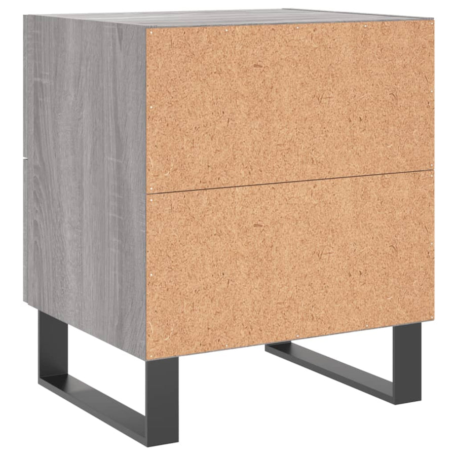 Nachtkastjes 2 St 40X35X47,5 Cm Bewerkt Hout Grijs Sonoma Eiken
