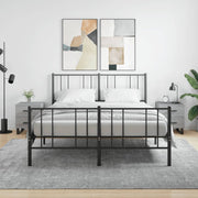 Nachtkastjes 2 st 40x35x47,5 cm bewerkt hout grijs