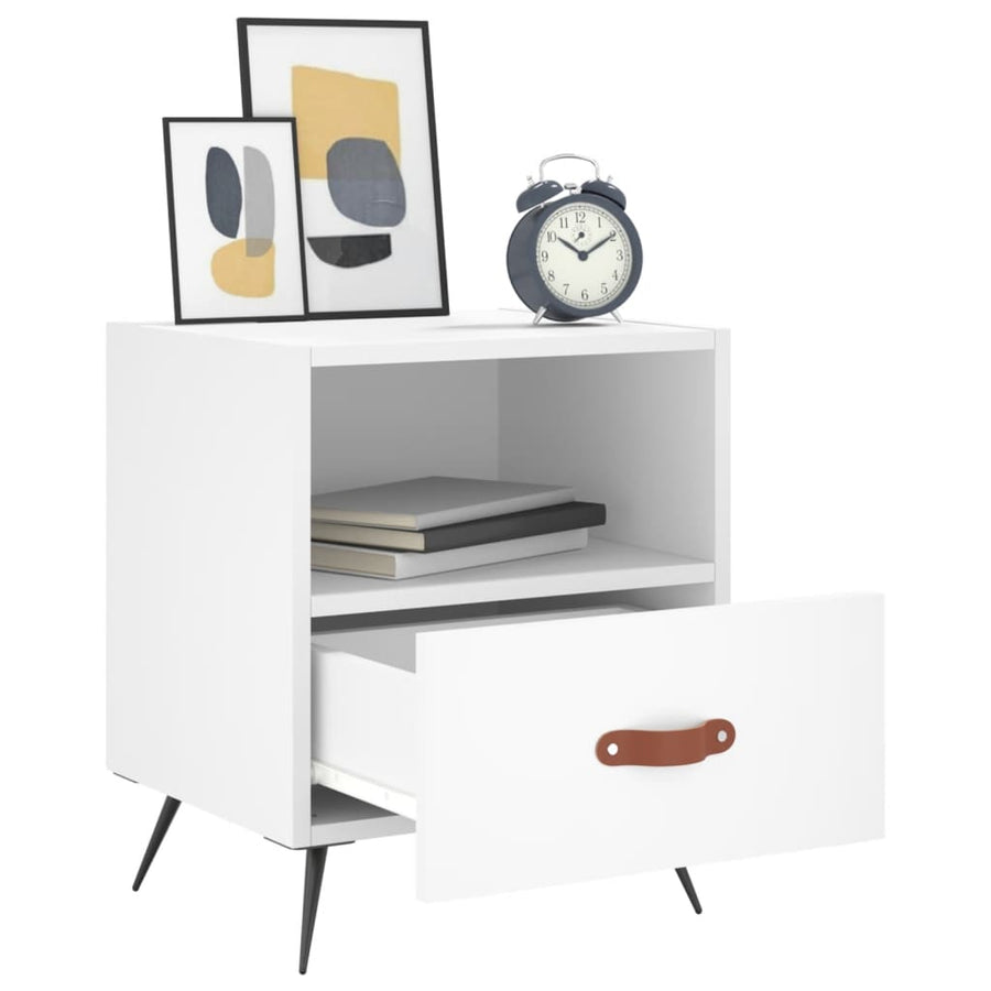 Nachtkastjes 40X35X47,5 Cm Bewerkt Hout 2 Wit