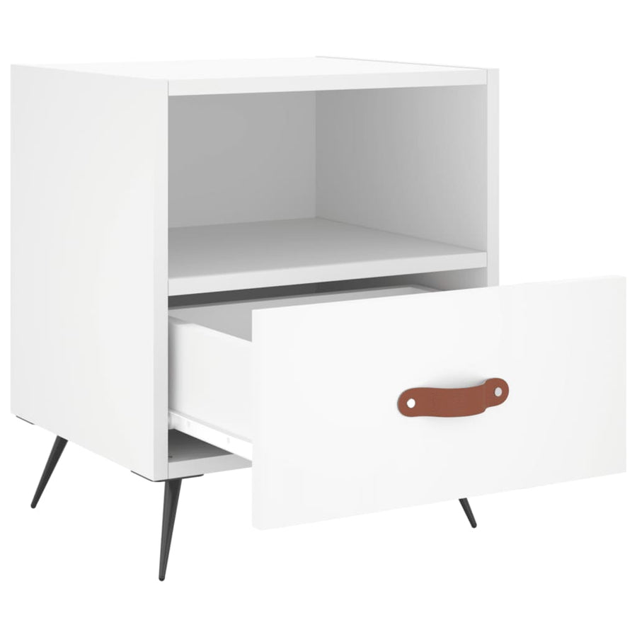 Nachtkastjes 40X35X47,5 Cm Bewerkt Hout 2 Wit