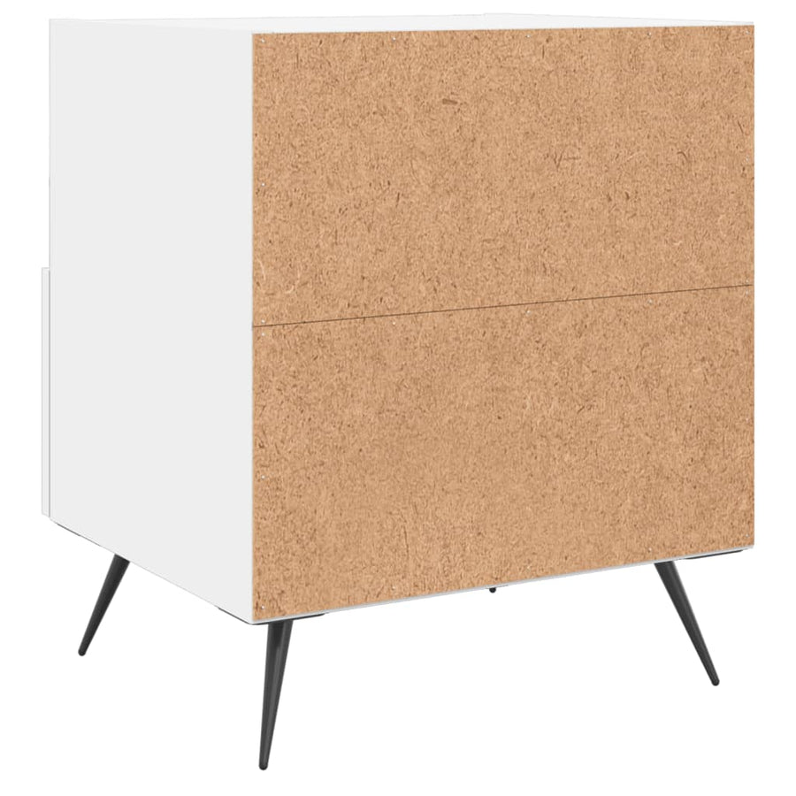 Nachtkastjes 40X35X47,5 Cm Bewerkt Hout 2 Wit