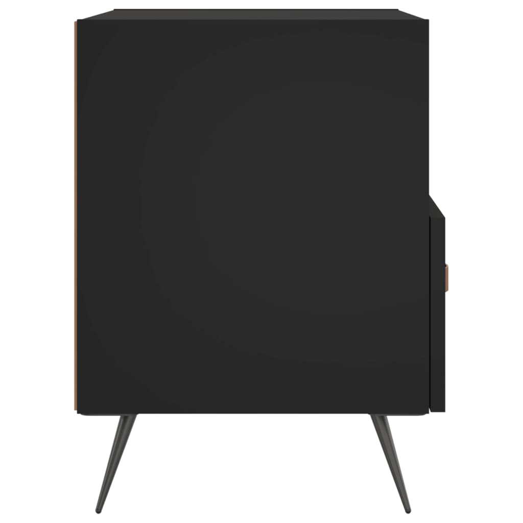 Nachtkastjes 40X35X47,5 Cm Bewerkt Hout 2 Zwart
