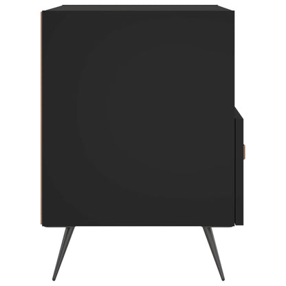 Nachtkastjes 40X35X47,5 Cm Bewerkt Hout 2 Zwart